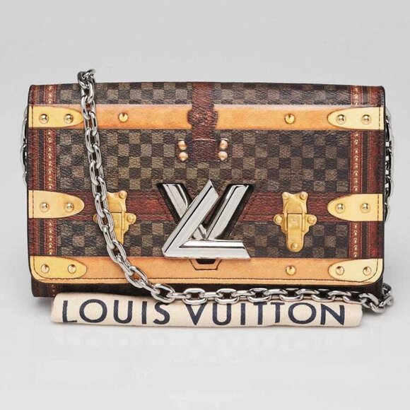 Louis Vuitton Limited Edition Damier Canvas Time Trunk Twist Chain Bag - Picture 9 of 11